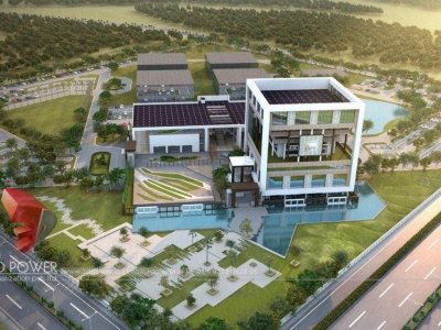 3d-Architectural-Alappuzha-rendering-apartment-birds-eye-view-architectural - visualization